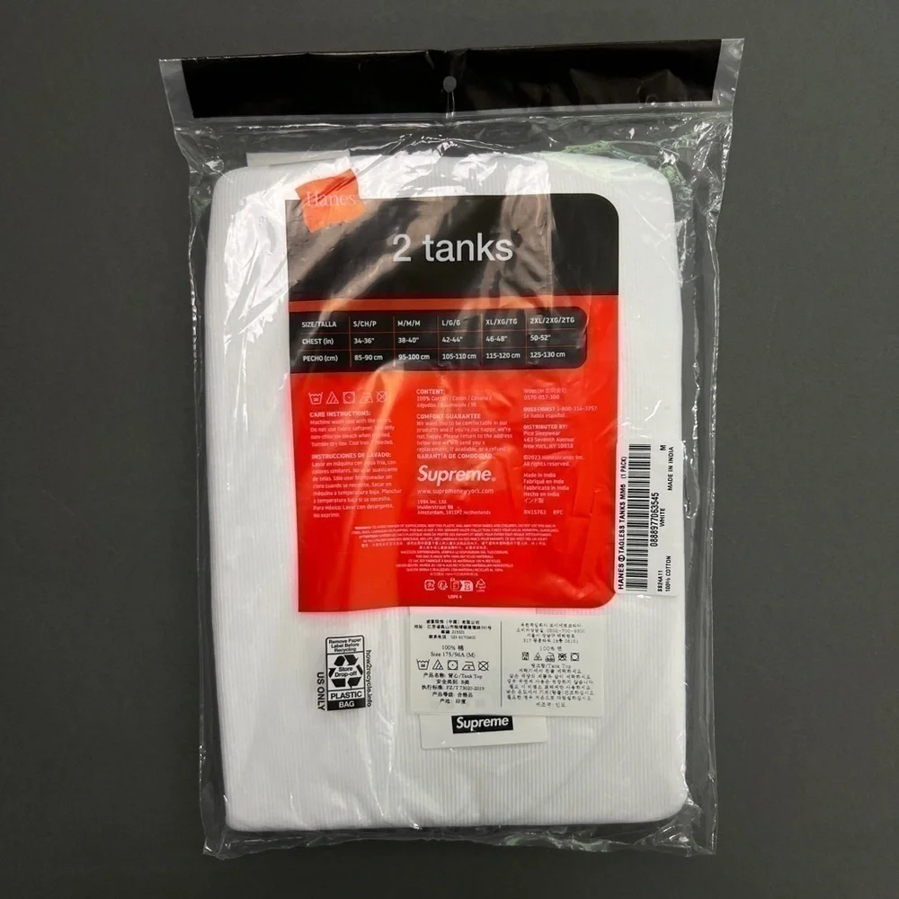 AUTHENTIC Supreme Maison Margiela MM6 Hanes Tagless Tank Top